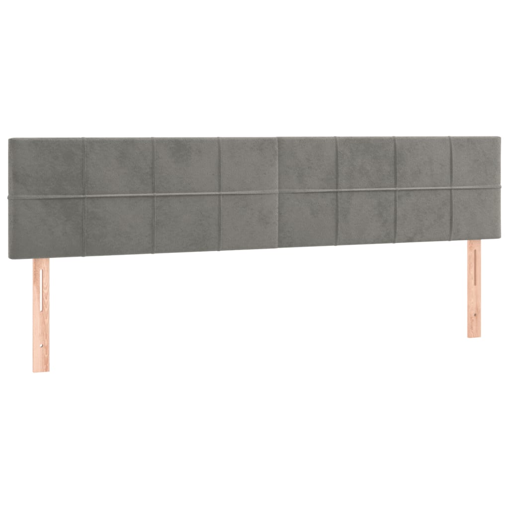 Krevet box spring s madracem LED svjetlosivi 120x190 cm tkanina