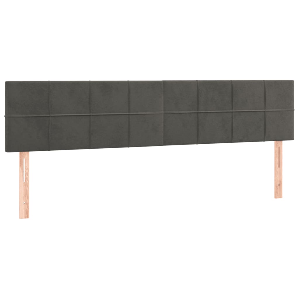 Krevet box spring s madracem LED tamnosivi 120 x 190 cm baršun