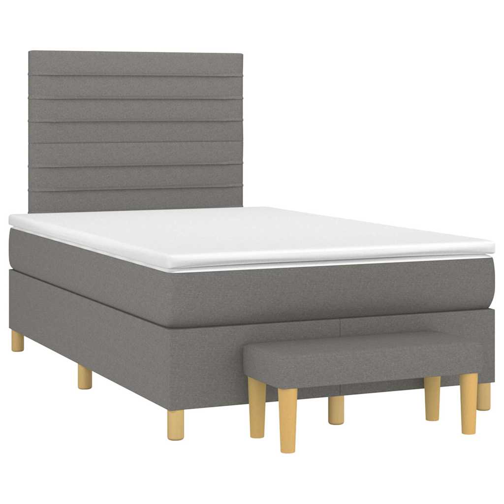 Krevet box spring s madracem crni 120 x 190 cm od tkanine