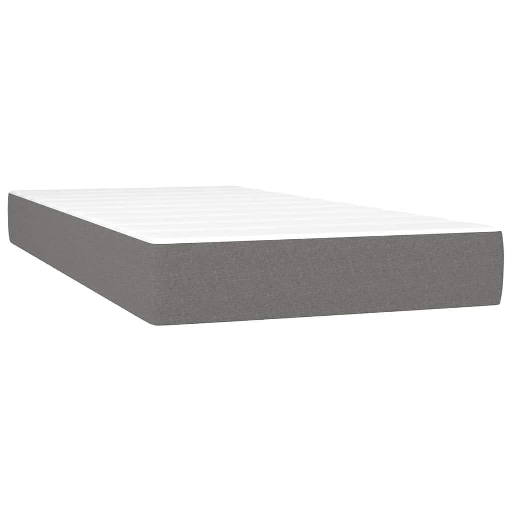 Krevet box spring s madracem crni 120 x 190 cm od tkanine