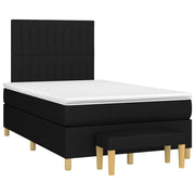 Krevet box spring s madracem crni 120 x 190 cm od tkanine