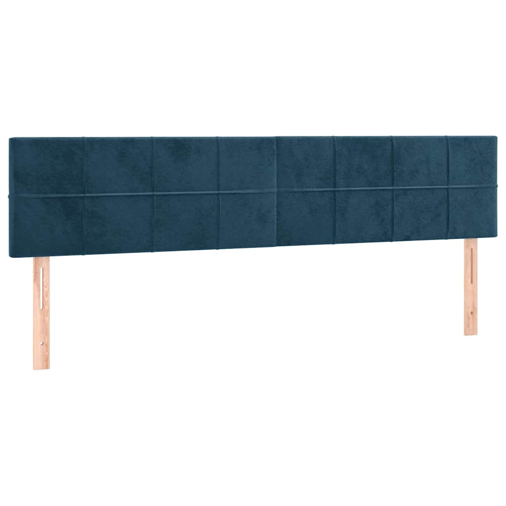 Krevet s oprugama i madracem tamnoplavi 120 x 190 cm baršun