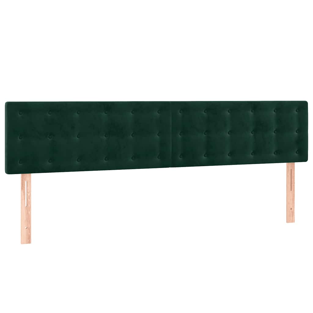 Krevet box spring s madracem tamnozeleni 120x190 cm baršunasti