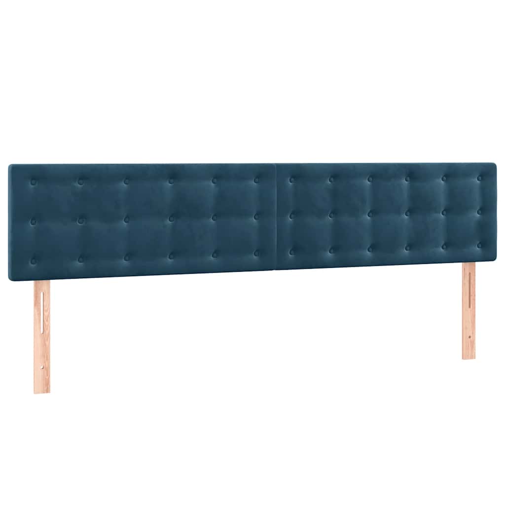 Krevet s oprugama i madracem tamnoplavi 120 x 190 cm baršun