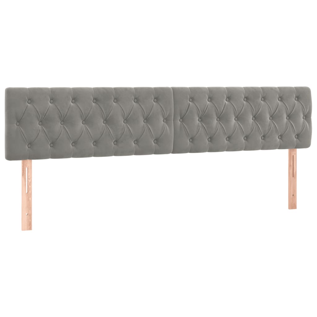 Okvir za krevet bez madraca svjetlosivi 120x190 cm baršunasti