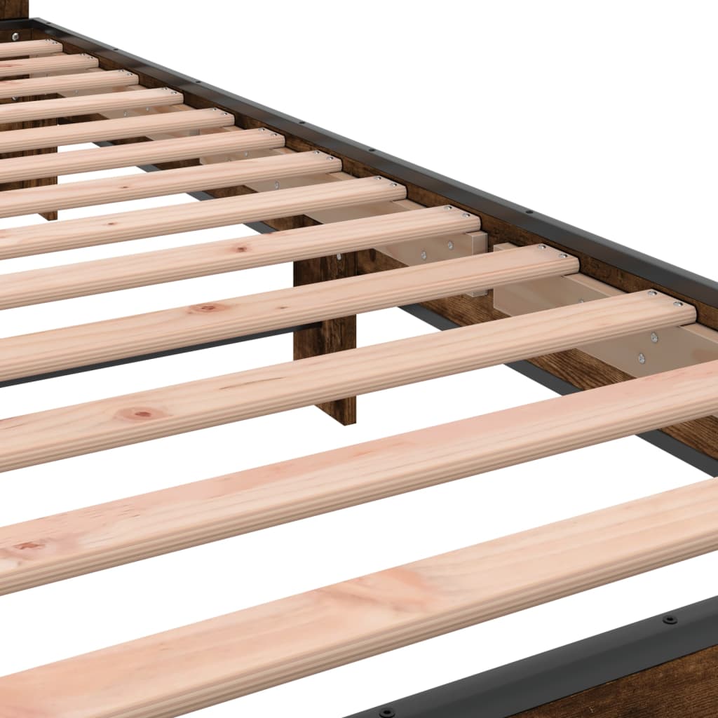 Okvir za krevet boja hrasta 120x200cm konstruirano drvo i metal