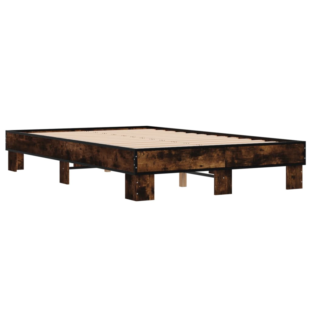 Okvir kreveta boja hrasta 120x200 cm konstruirano drvo i metal