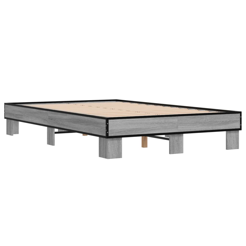 Okvir kreveta boja hrasta 120x200 cm konstruirano drvo i metal