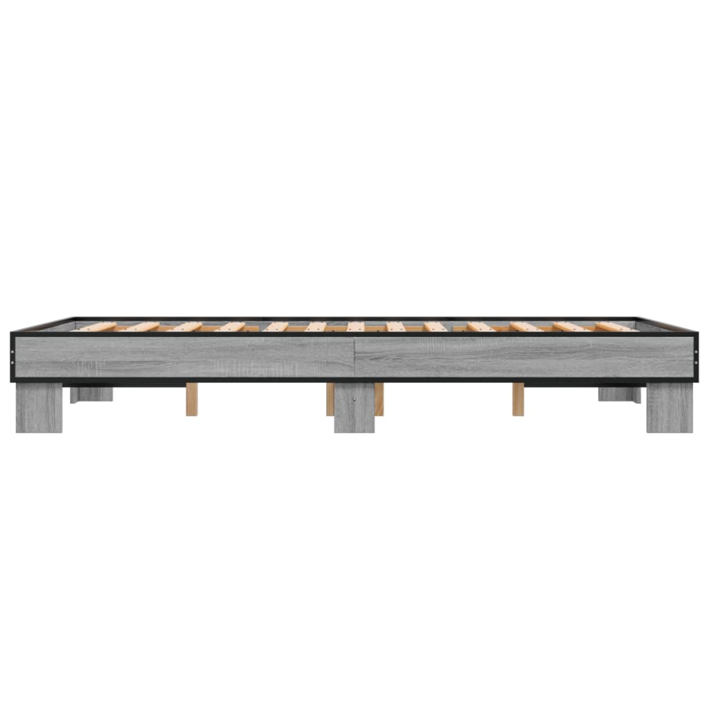 Okvir kreveta boja hrasta 120x200 cm konstruirano drvo i metal