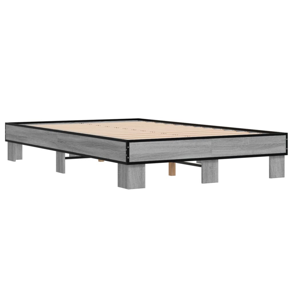 Okvir kreveta boja hrasta 120x200 cm konstruirano drvo i metal