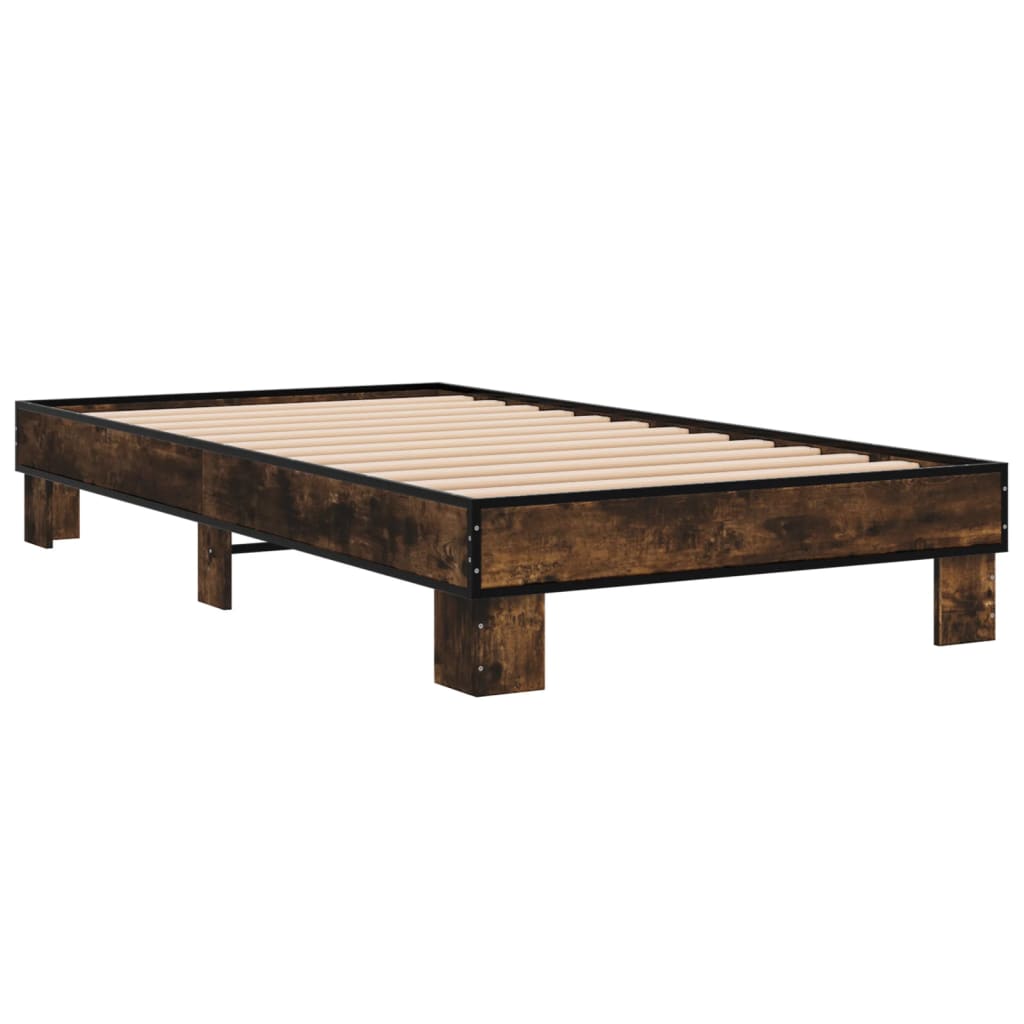 Okvir za krevet boja hrasta 120x200cm konstruirano drvo i metal