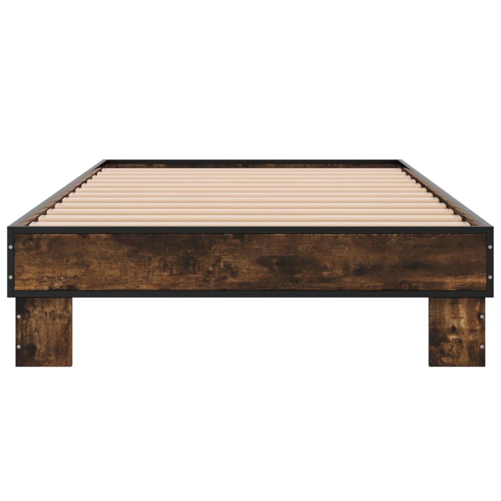 Okvir za krevet boja hrasta 120x200cm konstruirano drvo i metal