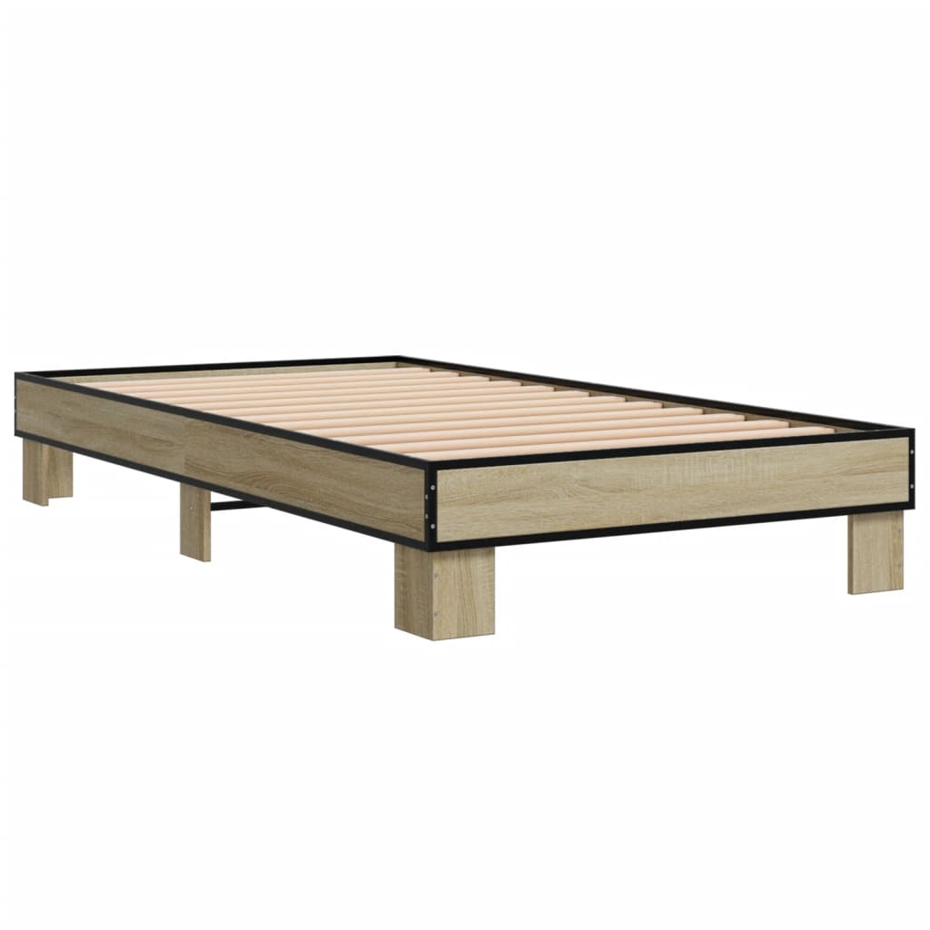 Okvir za krevet boja hrasta 75x190 cm od konstruiranog drva