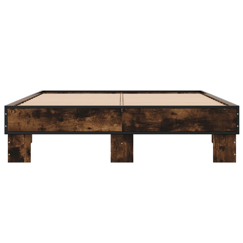 Okvir kreveta boja hrasta 140x190 cm konstruirano drvo i metal