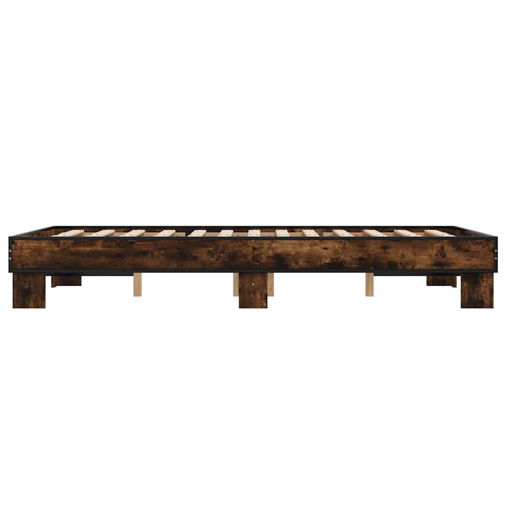 Okvir kreveta boja hrasta 140x190 cm konstruirano drvo i metal