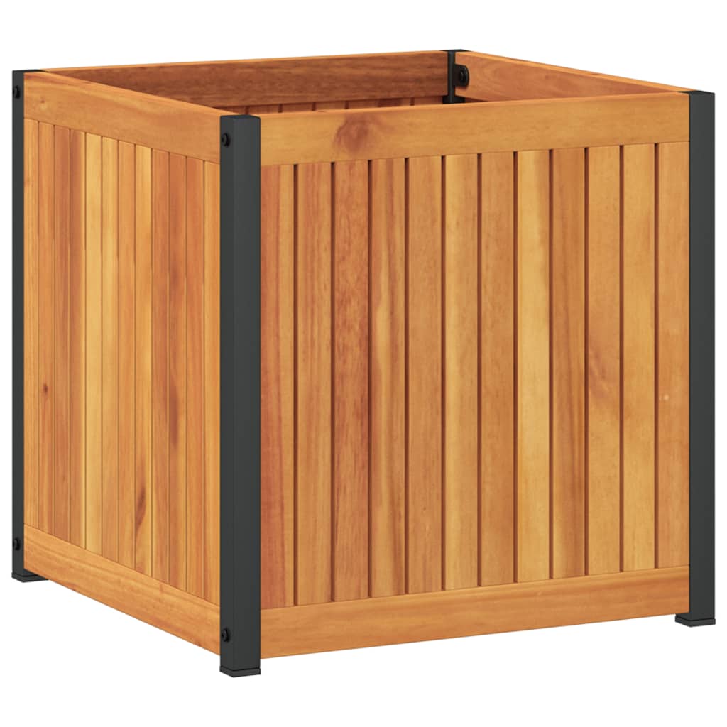Vrtna sadilica 45 x 45 x 44 cm masivno bagremovo drvo i čelik