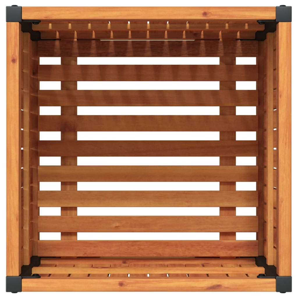 Vrtna sadilica 45 x 45 x 44 cm masivno bagremovo drvo i čelik
