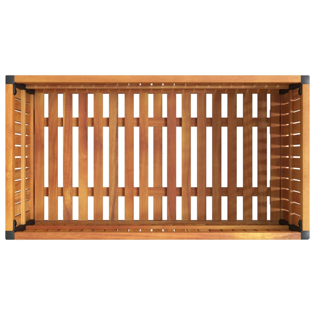 Vrtna sadilica 85 x 45 x 44 cm masivno bagremovo drvo i čelik