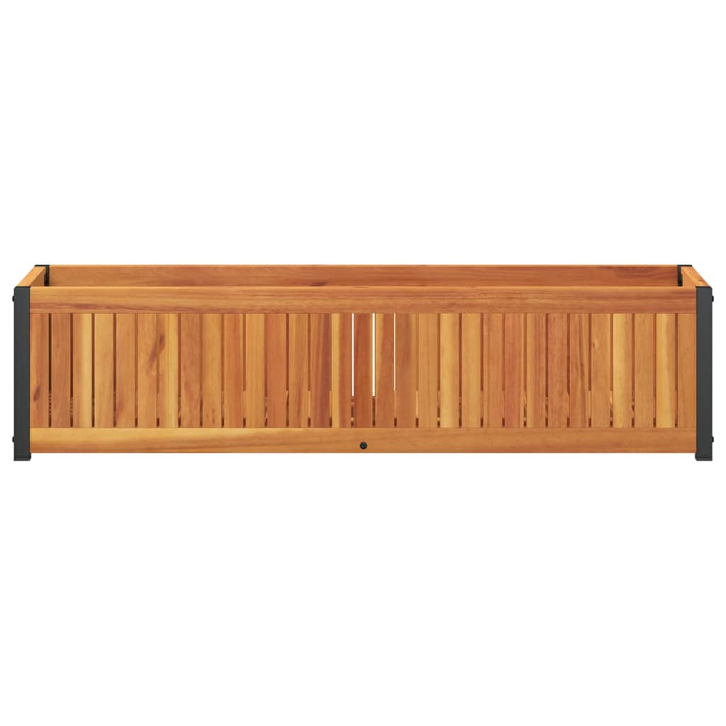 Vrtna sadilica 110 x 30 x 27,5 cm masivno drvo bagrema i čelik