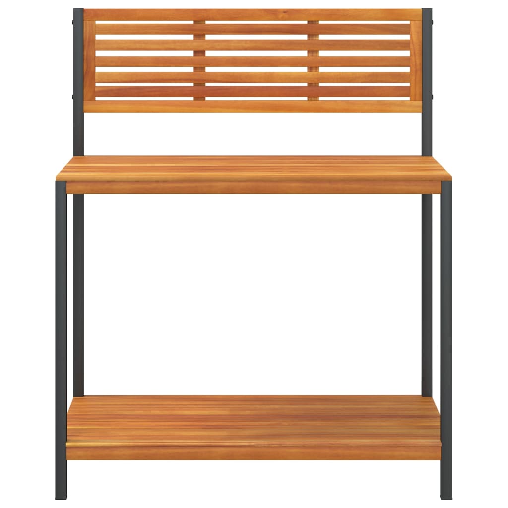 Vrtni radni stol 90x50x110 cm masivno bagremovo drvo i čelik