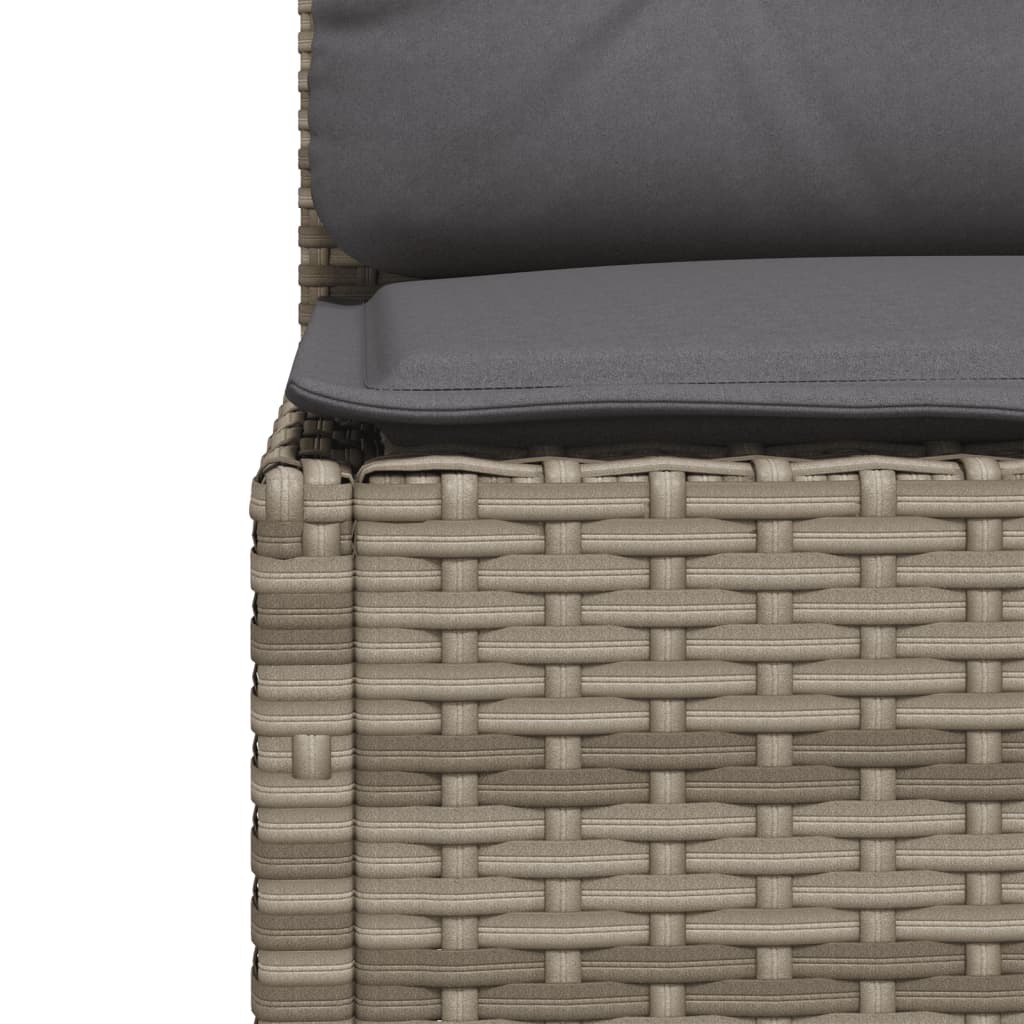4-dijelni set vrtnih sofa od poliratana s jastucima sivi