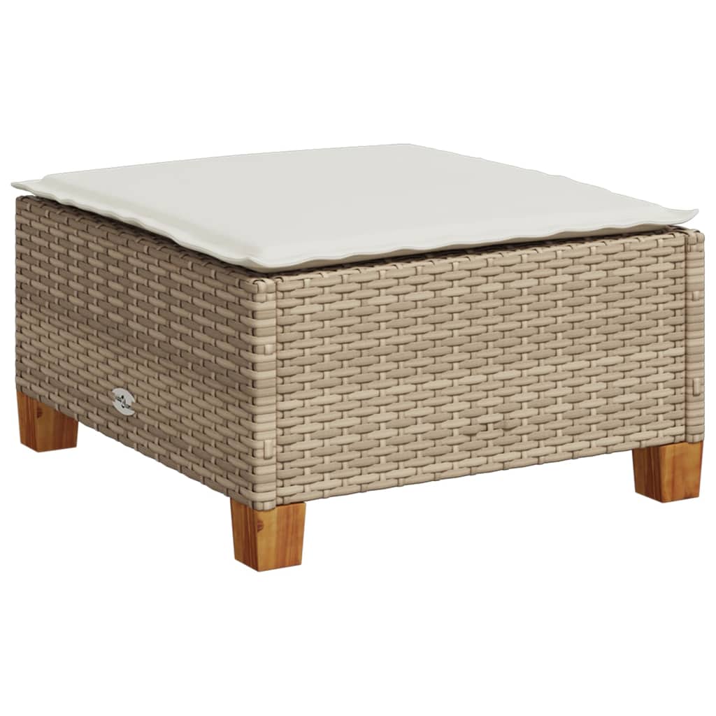 4-dijelni set vrtnih sofa s jastucima bež od poliratana