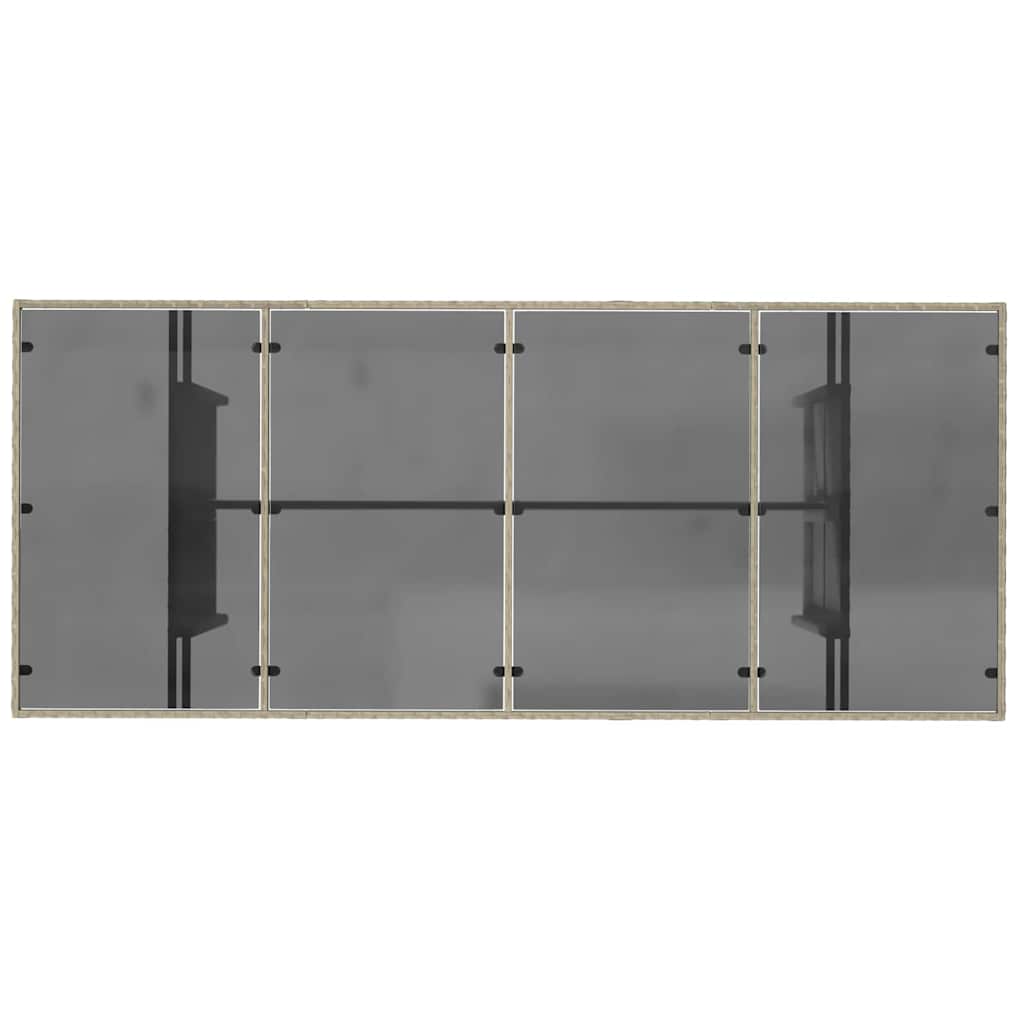 Vrtni set za objed 9 pcs Svijetlo siva poliratan