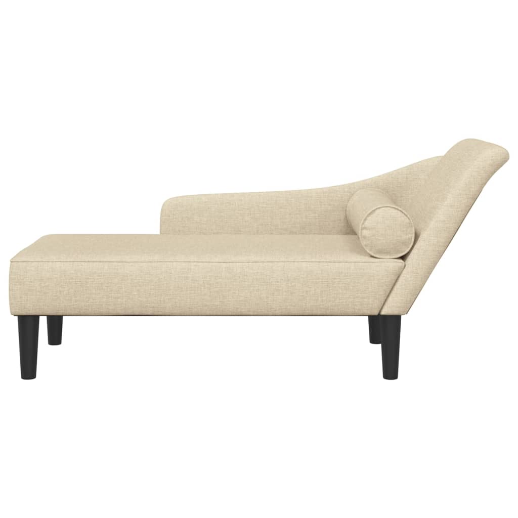 Počivaljka s jastucima krem od tkanine