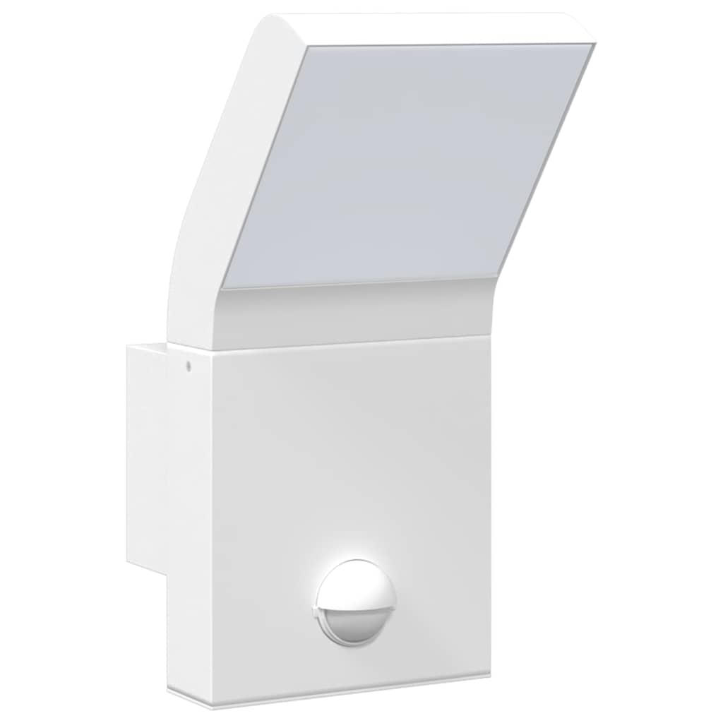 Vanjske LED zidne svjetiljke sa senzorima 2 kom bijele aluminij