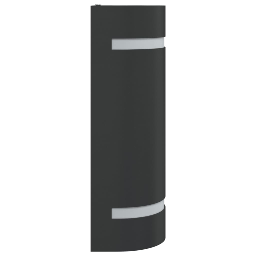 Vanjska zidna svjetiljka crna od lijevanog aluminija