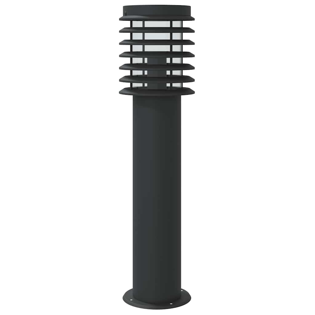 Vanjske podne svjetiljke sa senzorima 3 kom crne 60 cm čelik