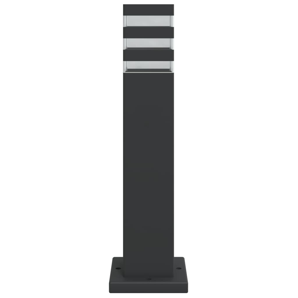 Vanjske podne svjetiljke 3 kom crne 50 cm aluminijske