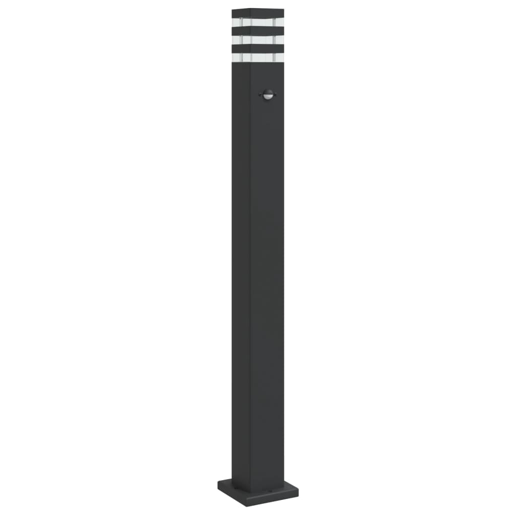 Vanjska podne svjetiljke sa senzorom crne 110 cm aluminijske