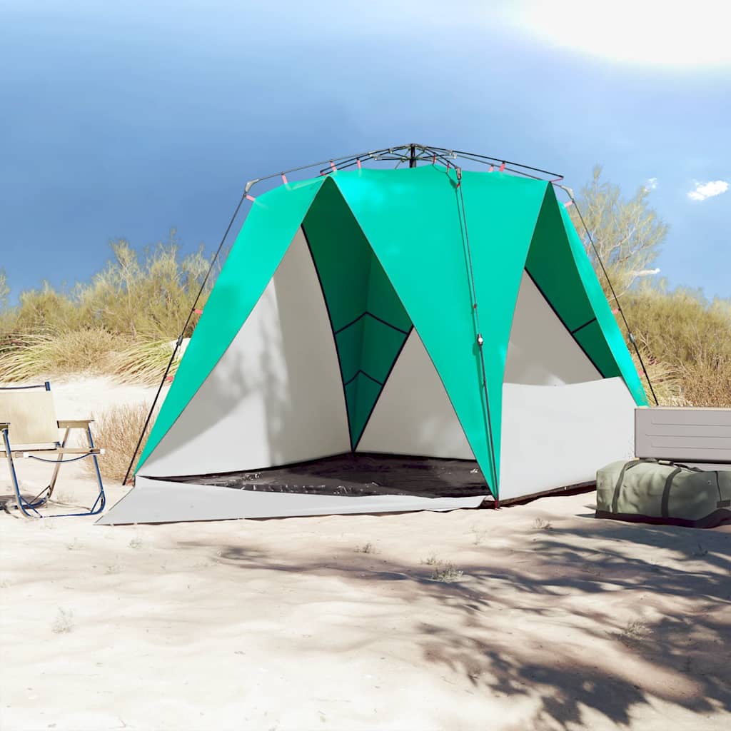 Šator za plažu za 4 osobe vodootporni morskozeleni