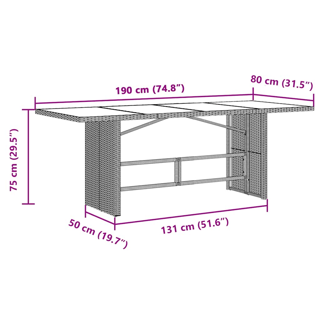 9-dijelni vrtni bistro set od poliratana s jastucima bež