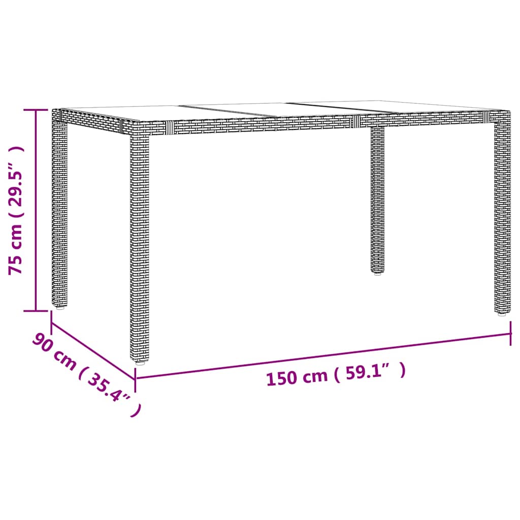 5-dijelni vrtni bistro set od poliratana s jastucima smeđi
