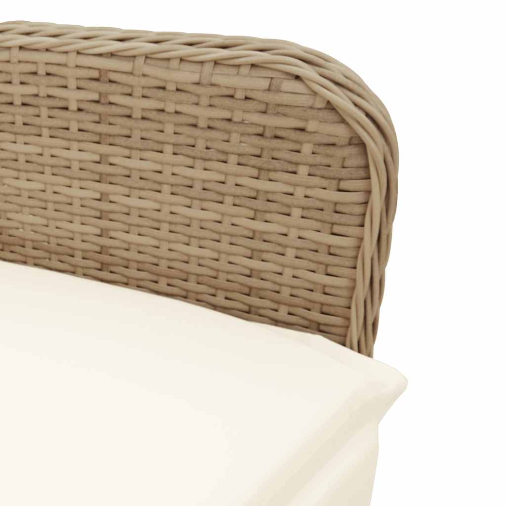 9-dijelni vrtni bistro set od poliratana s jastucima smeđi