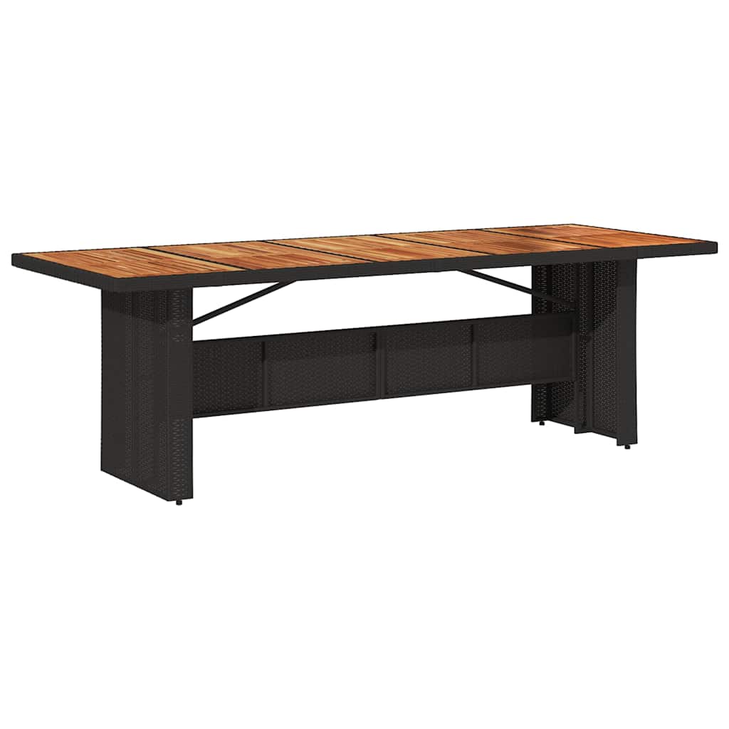 9-dijelni vrtni bistro set od poliratana s jastucima crni