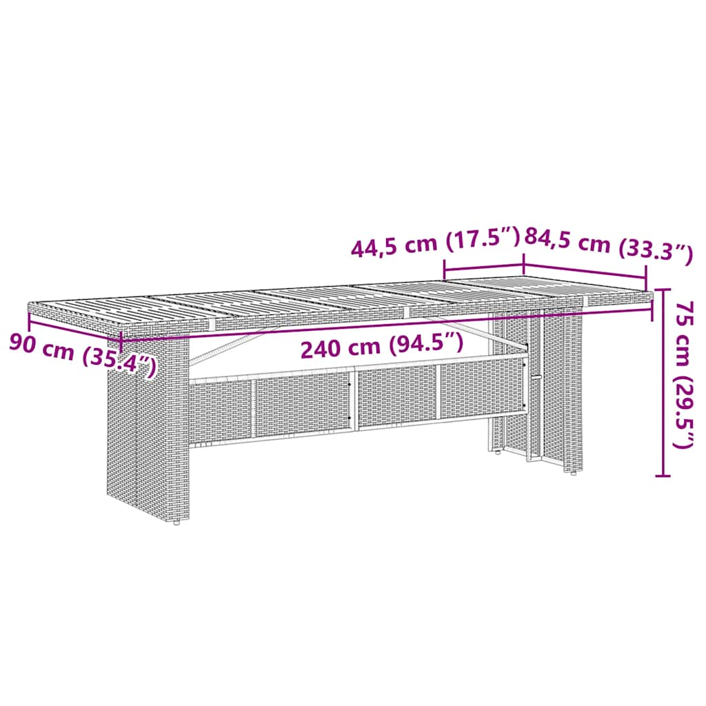 11-dijelni vrtni bistro set od poliratana s jastucima crni
