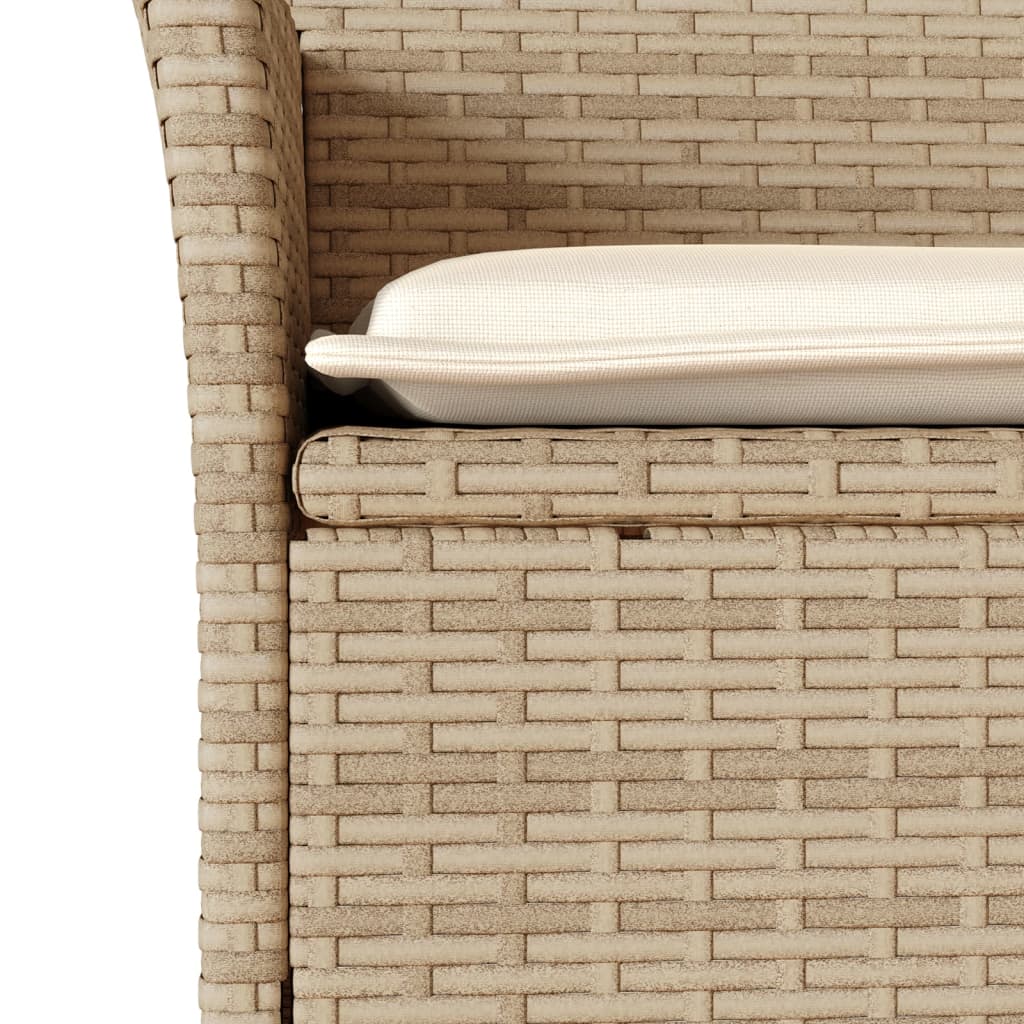 9-dijelni vrtni blagovaonski set s jastucima poliratan i staklo