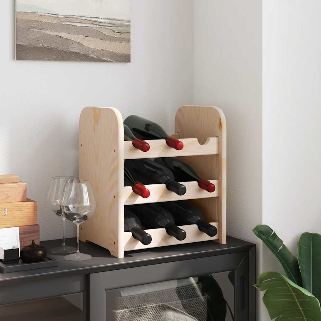 Stalak za vino 33 x 25 x 37 cm od masivne borovine