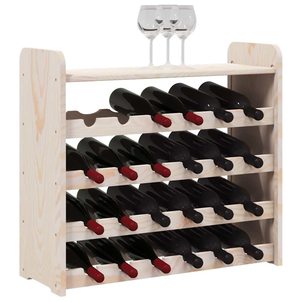 Stalak za vino s gornjom pločom 67,5x25x60 cm masivna borovina