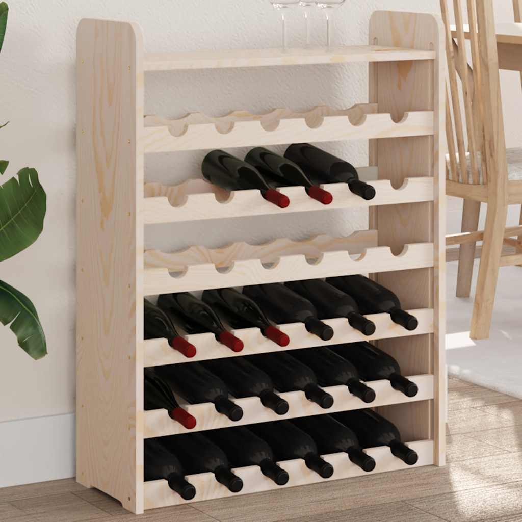 Stalak za vino s gornjom pločom 67,5x25x87 cm masivna borovina