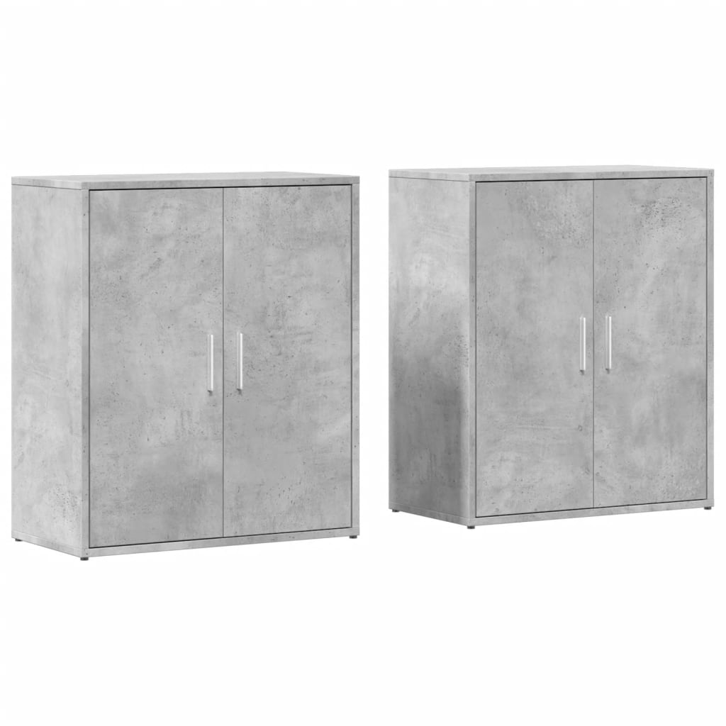 Komode 2 kom beton sive 60 x 31 x 70 cm od konstruiranog drva