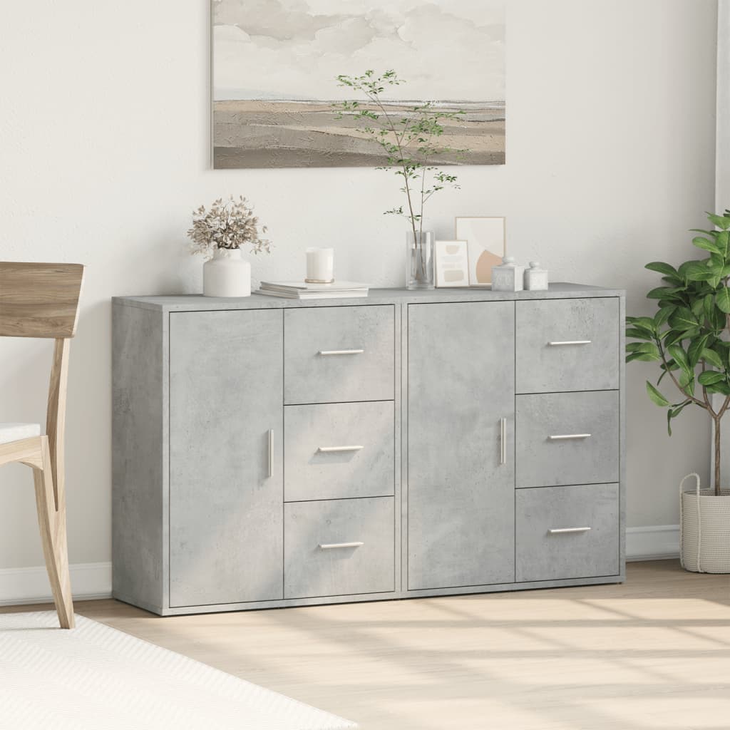 Komode 2 kom beton sive 60 x 31 x 70 cm od konstruiranog drva