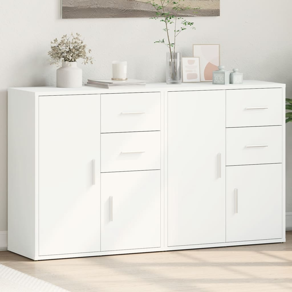Komoda 2 kom bijela 60 x 31 x 70 cm od konstruiranog drva