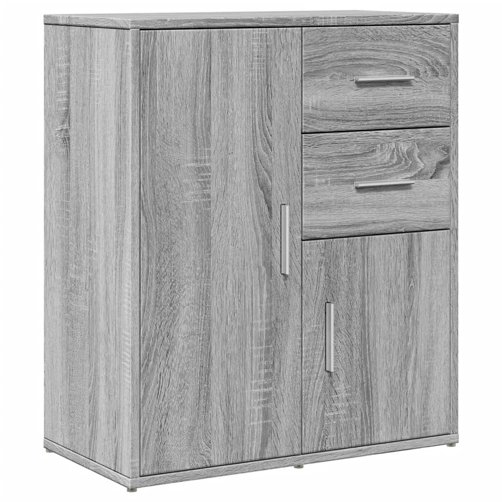 Komoda 2 kom siva boja hrasta 60x31x70cm od konstruiranog drva