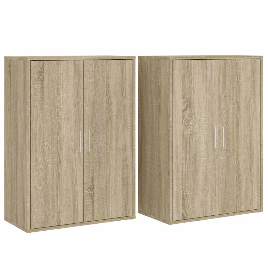 Komoda 2 kom boja hrasta sonome 60x31x84 cm konstruiranog drva