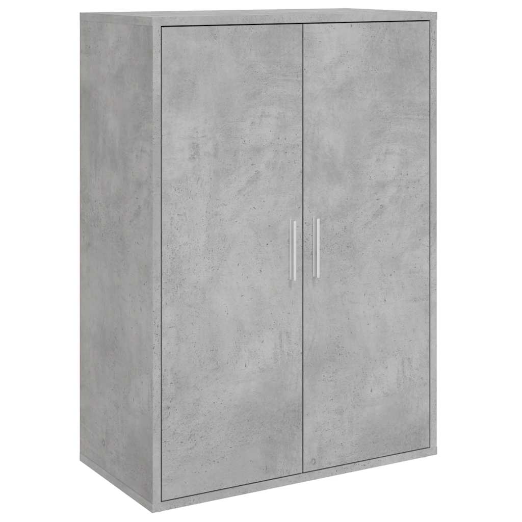 Komoda 2 kom siva boja betona 60x31x84 cm konstruiranog drva