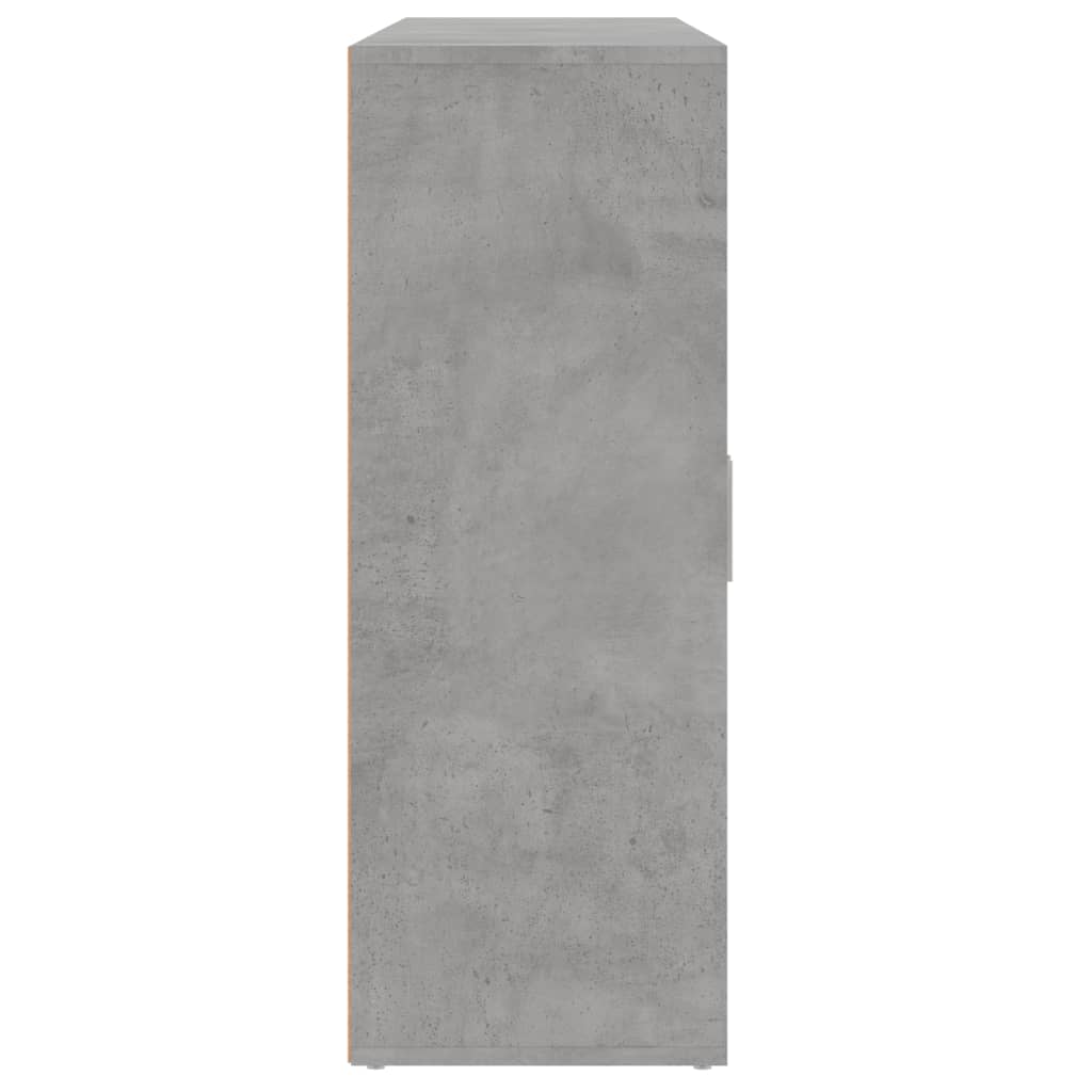 Komoda 3 kom siva boja betona 60x31x84 cm konstruiranog drva
